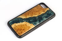 Wood and Resin River Phonecase made with GlassCast 10 Epoxy Resin and Shimr Pigments Thumbnail